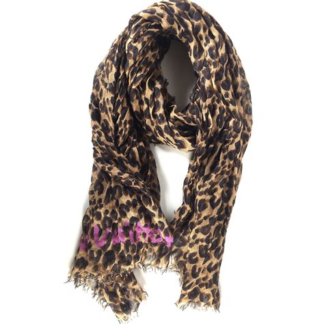 fake louis vuitton leopard print scarf|Louis Vuitton leopard graffiti stole.